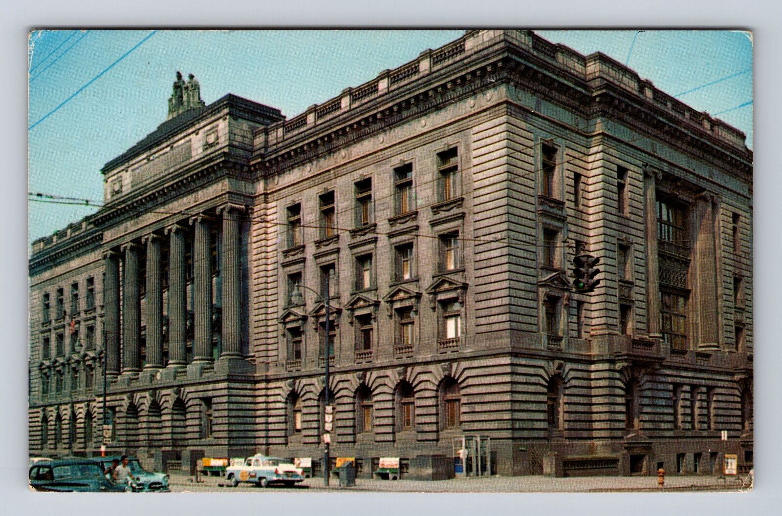 Youngstown OH-Ohio, Mahoning County Court House, Antique Vintage Postcard