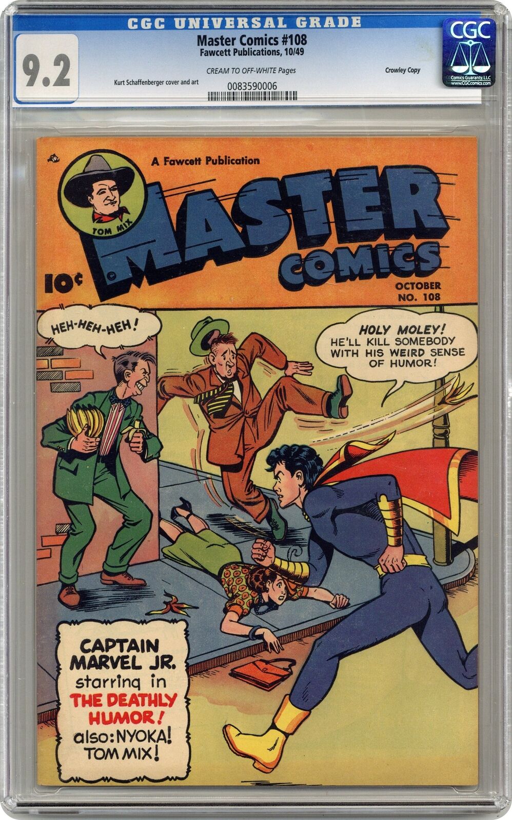 Master Comics #108 CGC 9.2 Crowley 1949 0083590006