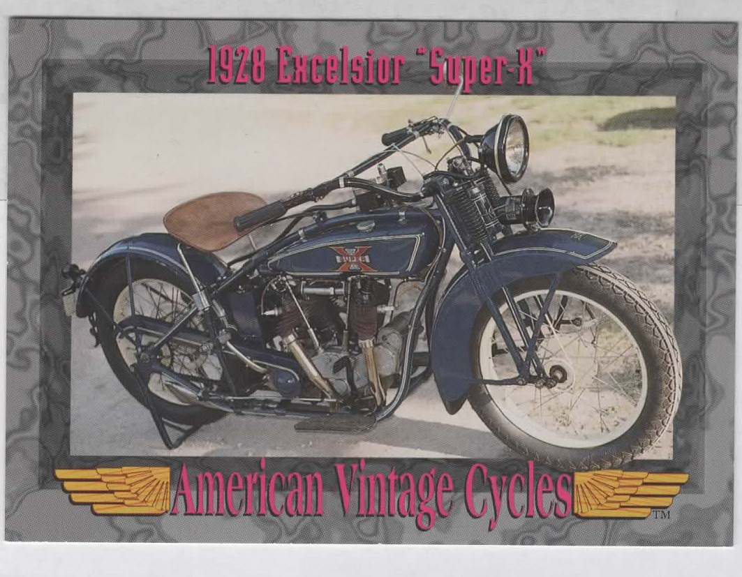 1928 Excelsior Super  #120 American Vintage Cycles Trading Card NEW/UNCIRCULATED