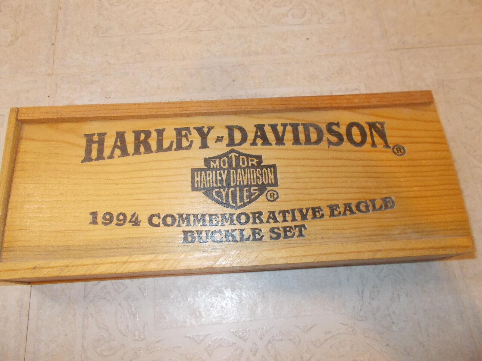 Harley-Davidson Limited Edition 1994 Commemorative Eagle Belt Buckle 3pc. Set