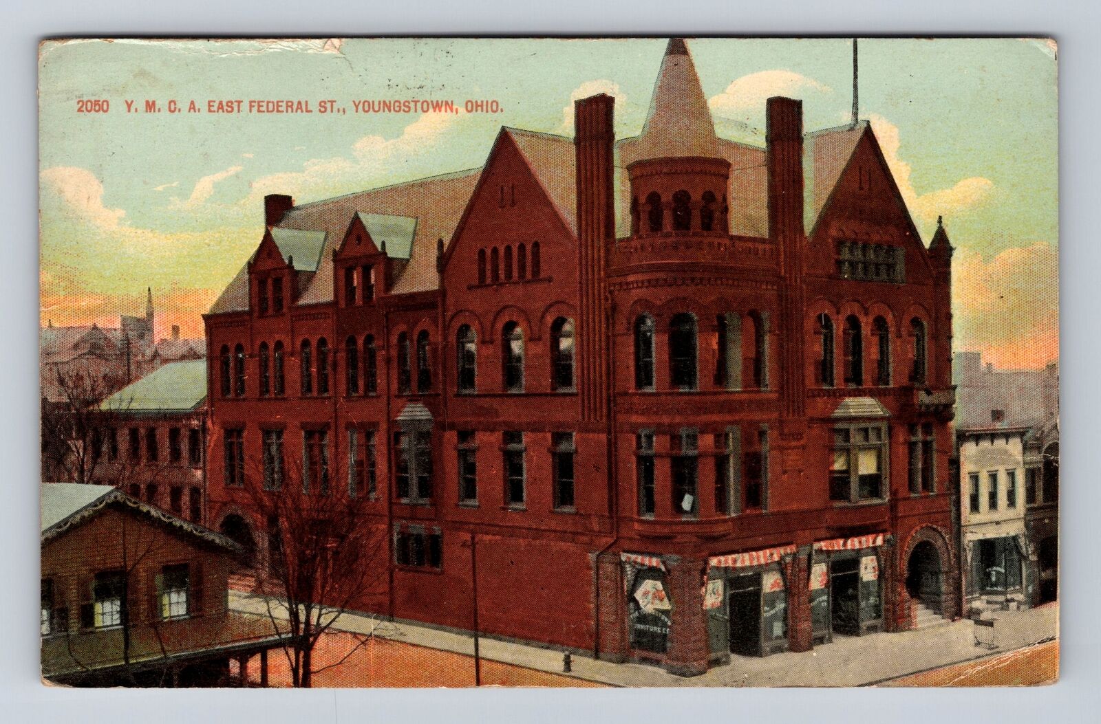 Youngstown OH-Ohio, Y.M.C.A. Building, E. Federal Street, Vintage c1914 Postcard