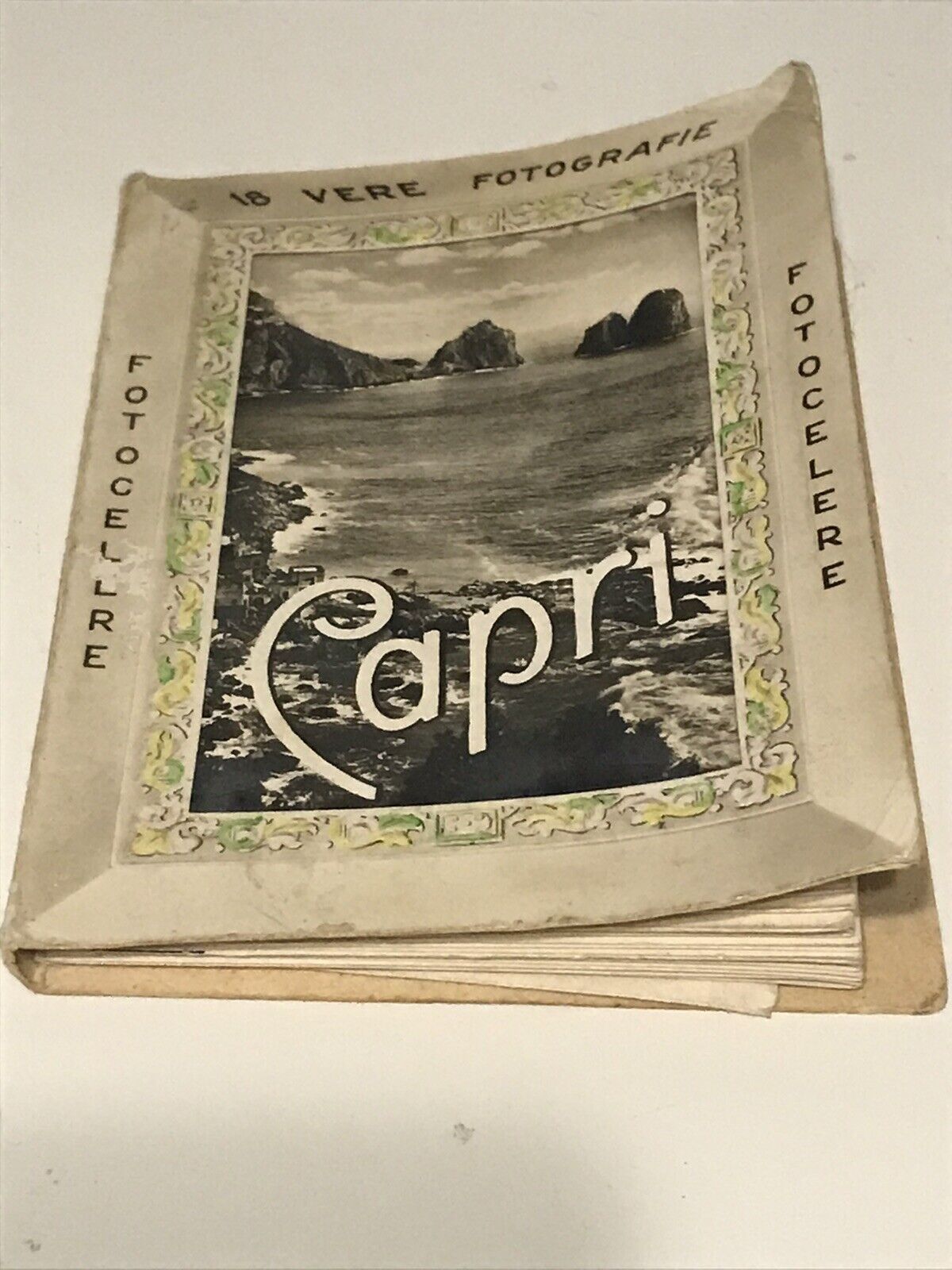 LOT 18 RPPC Booklet WITH MAP CAPRI ITALY REAL PHOTO POSTCARDS WATER / COAST