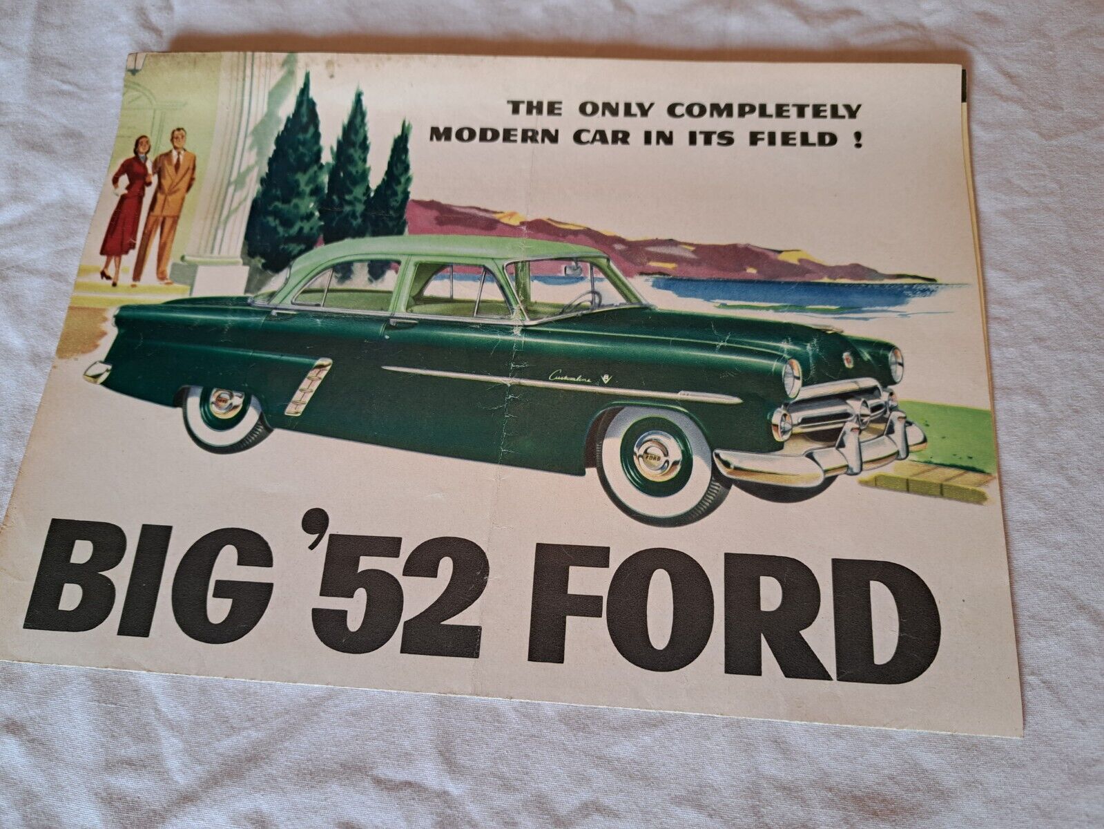 1952 Big Ford Sales Brochure - Foldout Style in Excellent Condition