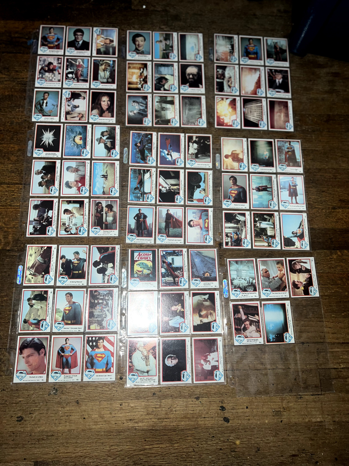 1978 Topps Superman The Movie: Series 1 Complete Set 1-77 just cards hj1#1