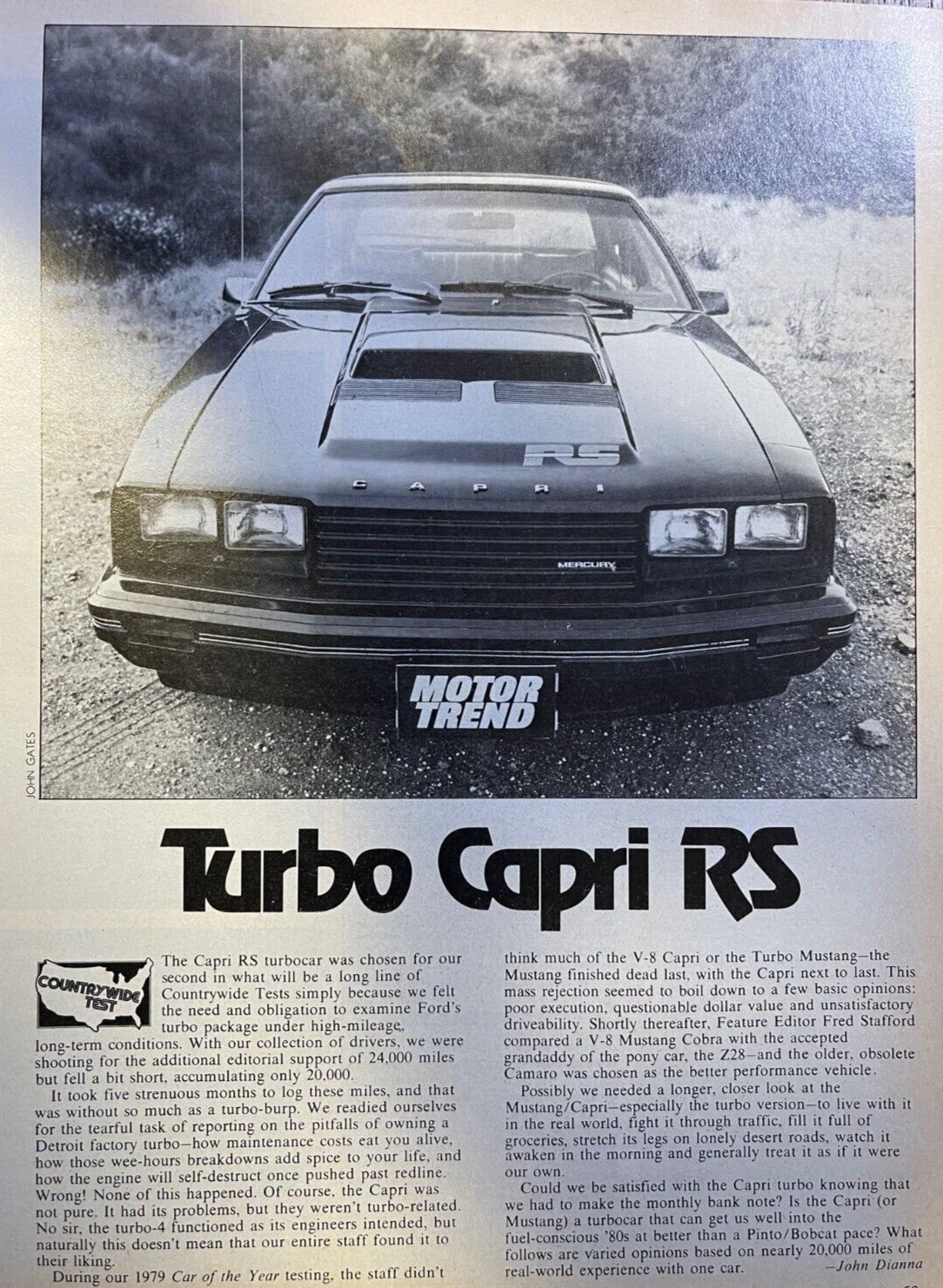 1979 Road Test Mercury Turbo Capri RS
