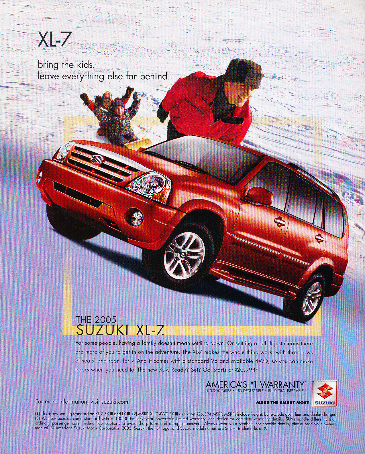 2005 Suzuki XL-1  Original Advertisement Car Print Ad J344