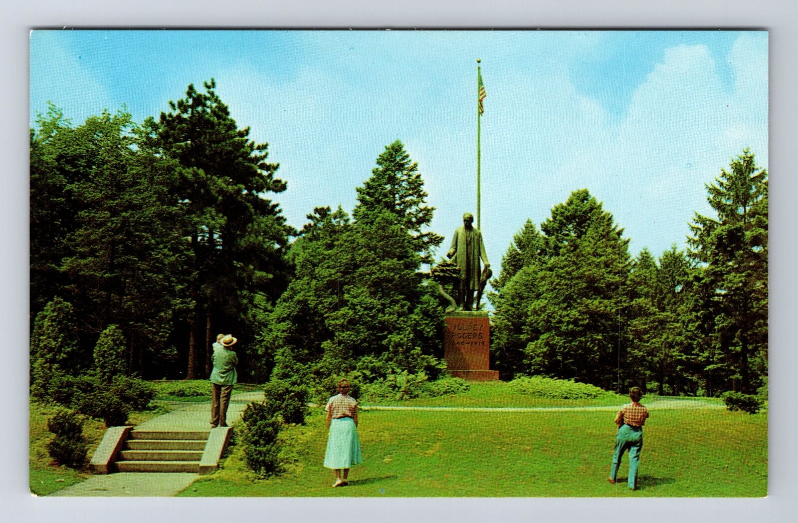 Youngstown OH-Ohio, Volney Rogers Monument, Antique, Vintage Postcard