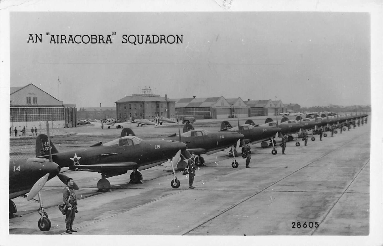 1943 RPPC AIRCOBRA SQAUDRON ww2 Photo Postcard GI note FREE post Syracuse NY