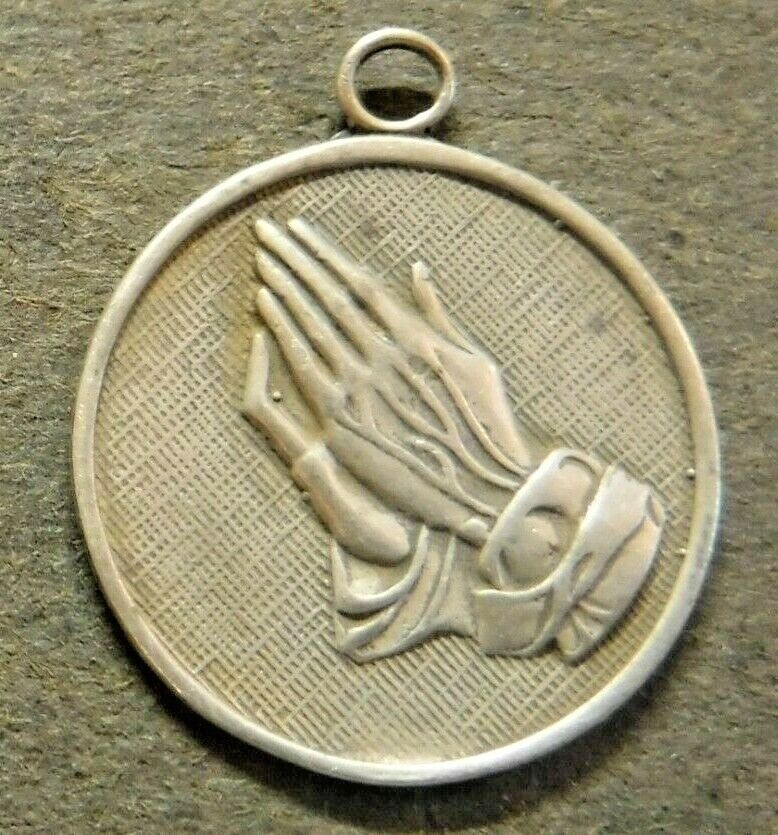Vintage Large Sterling Serenity Prayer Medal #1