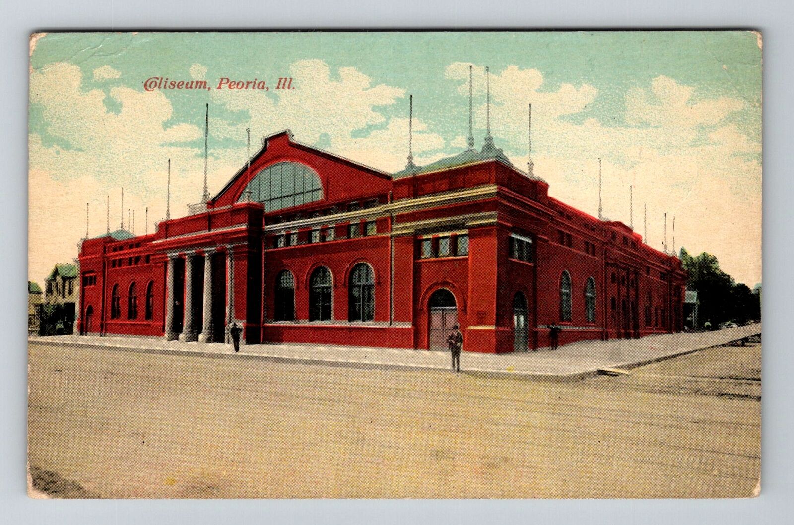 Peoria, IL-Illinois, Coliseum Antique, Vintage Souvenir Postcard