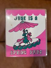 Vintage June Is A Spring Bride Paper Advertisement Sign picture