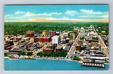 Peoria IL-Illinois, Aerial View Peoria, Illinois River Souvenir Vintage Postcard picture
