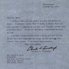 Charles Lindbergh ~ Signed Autographed Typed Letter ~ PSA DNA picture
