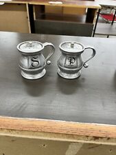 Vintage Wilton Armetale Pewter Salt & Pepper Shakers, Old Colonial Style picture