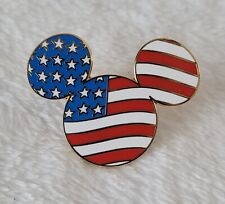 Disney Disneyland Patriotic Mickey Mouse Icon Head American Flag Cast LE 50 Pin picture