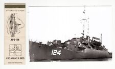 U.S.S. Horace A. Bass APD-124 Matchbook Cover & Photo picture
