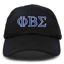 DALIX Phi Beta Sigma Greek Letters Ball Cap Embroidered Hat in Black picture
