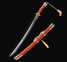 Handmade Real Sword Chinese Broadsword Sharp T10 Steel Clay Tempered Blade Dao picture