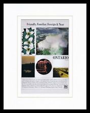 1963 Ontario Canada Travel Tourism Framed 11x14 ORIGINAL Vintage Advertisement picture