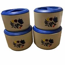 Vintage 70s Floral Canister Sterilite Granny core Kitschy Kitchen mid century picture