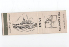 U.S.S. Horace A. Bass (ADP-124) US Navy Matchbook Cover 1944-1969 picture