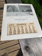 Maple Street in Winter 1914 Calendar Contoocook NH picture