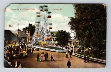 Peoria IL-Illinois, Scene In Al Fresco Park, c1910 Vintage Souvenir Postcard picture