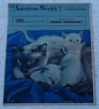 ERNEST HEMINGWAY May 12, 1963 American Weekly (from Boston Sunday newspaper) picture