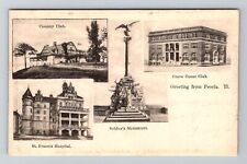 Peoria, IL-Illinois, St Francis Hospital Country Club Monument, Vintage Postcard picture