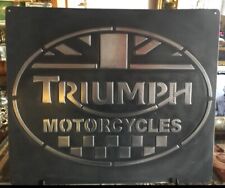 vintage Triumph Metal Sign(handmade) picture