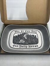 Wilton Armetale RWP Pewter Bread Tray Platter Give Us This Day Our Daily Bread picture