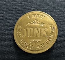 Vintage Brass Badge “ I Buy Junk & Sell Antiques picture