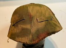 German ww2 tan & water helmet cover (Original rayon material ,post war assembled picture