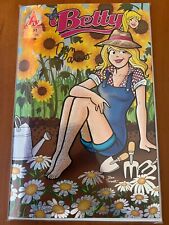 Archie Betty #191 Gardner Girl Glitter FOIL Signed COA Watering Pot Sunflowers picture