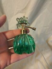Vintage 1960's  Green Glass Atomizer Perfume Bottle  picture