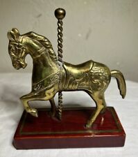 Vintage Solid Brass Carousel 6” Horse. picture