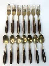 VINTAGE MID CENTURY MODERN MCM DANISH MODERN DINNER (7) FORKS AND (7) Spoons Lot picture