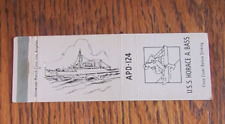 U.S. NAVY SHIP MATCHBOOK COVER: U.S.S. HORACE A. BASS (APD-124) MATCHCOVER -B15 picture