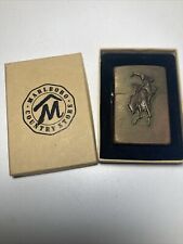 Marlboro Country Store Solid Brass Zippo Lighter With Original Box And Papers picture
