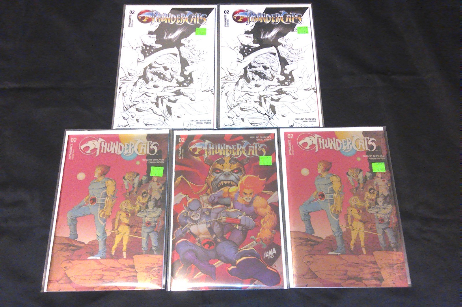 LOT OF 5 THUNDERCATS 2 VARIANTS 1:20 1:25 FOIL - NEAR MINT+