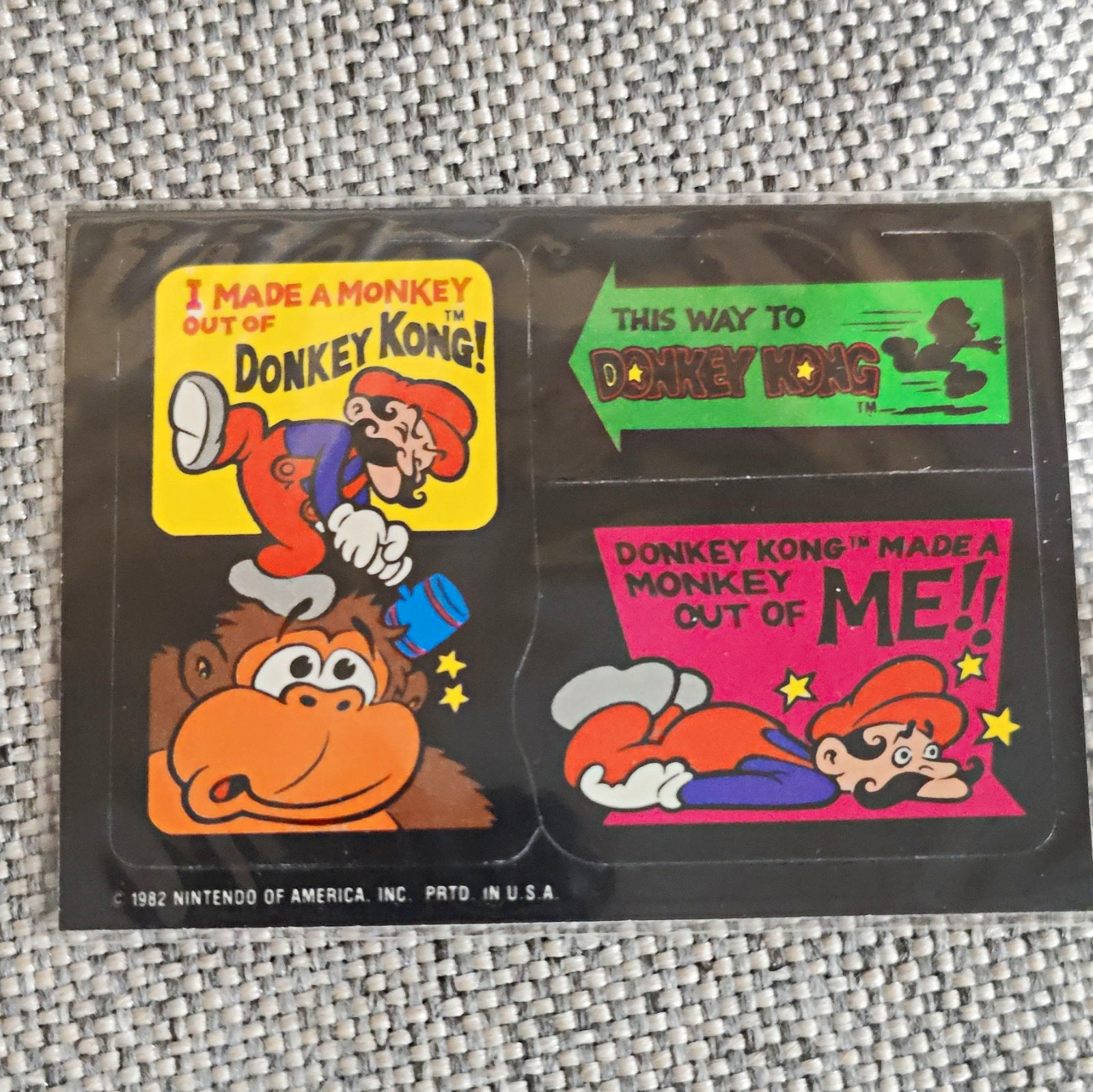 Nintendo Donkey Kong 1982 Sticker Set (3) Multicolor - DONT MISS THIS