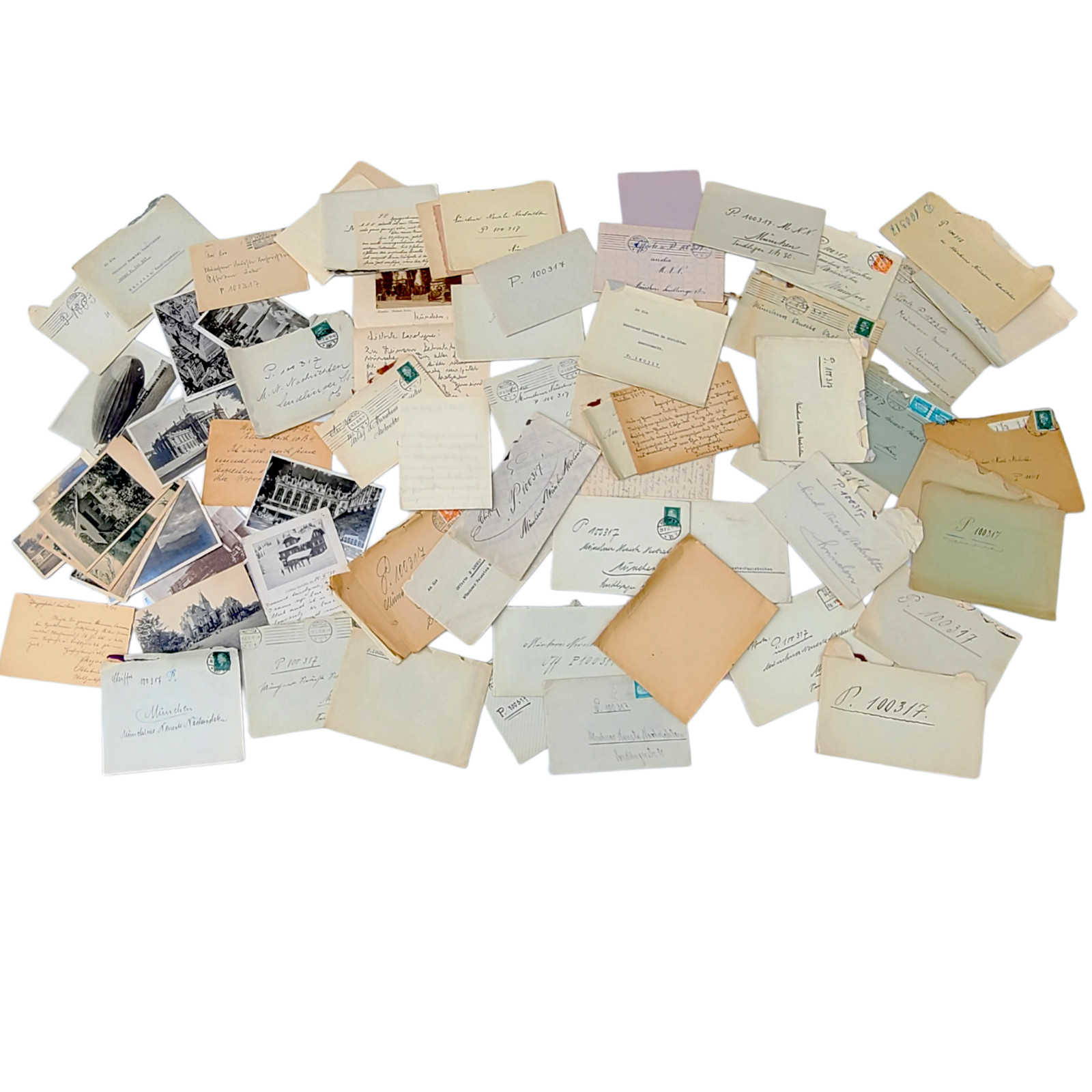 Lot 1930s LETTERS Answering Lonely Hearts Personal Ad in Munich Germany Vtg