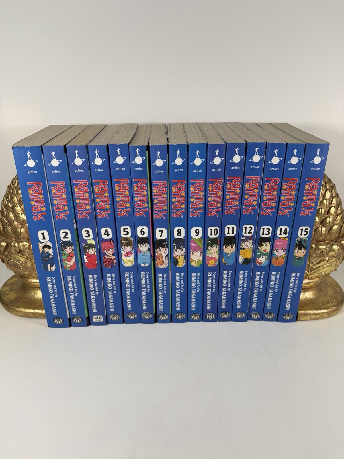 Ranma 1/2 Manga Series Complete Volumes by Viz Media Blue Spines English/ Read