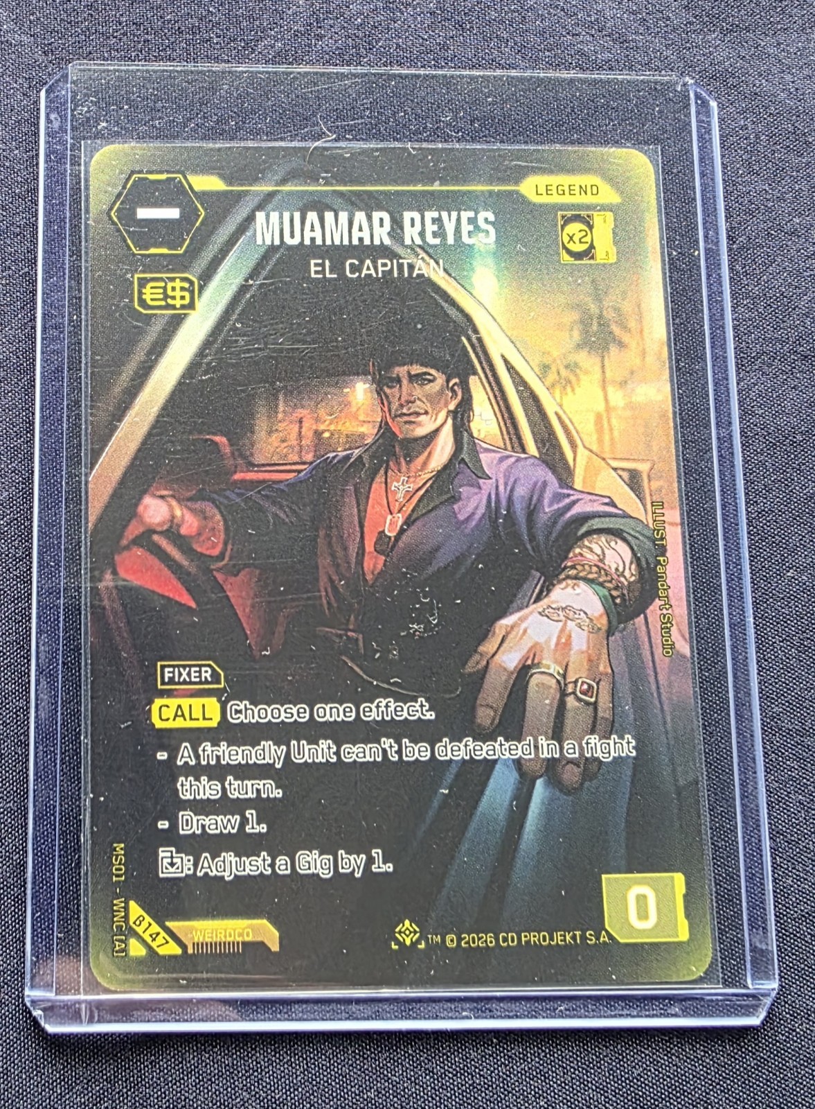 Cyberpunk TCG - Welcome To Night City Beta Muamar Reyes El Capitan Iconic Rare