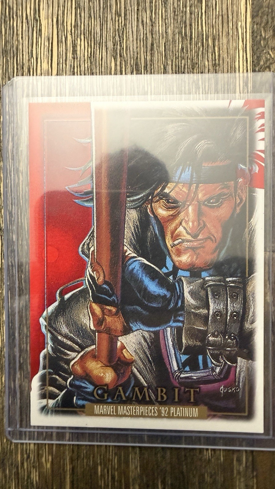 Gambit -2024 Upper Deck Marvel Masterpieces '92 #69 Precious Metal Gems Red /100