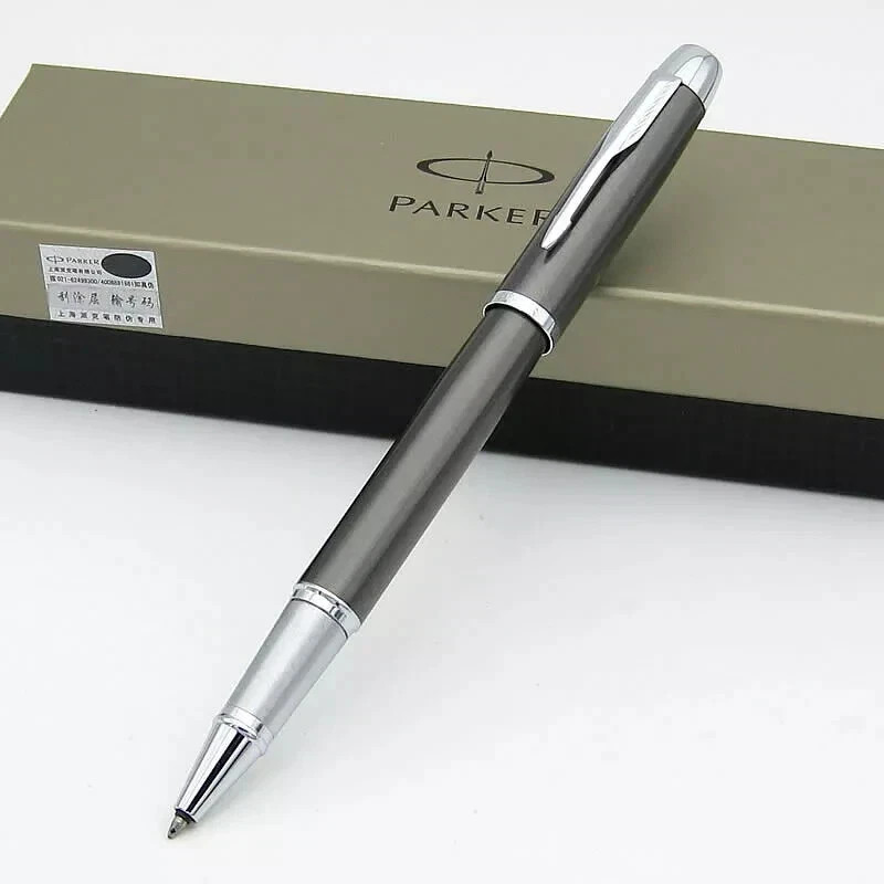 Good Grey Parker IM Series Rollerball Pen Fine Nib Black Ink Refill No Box