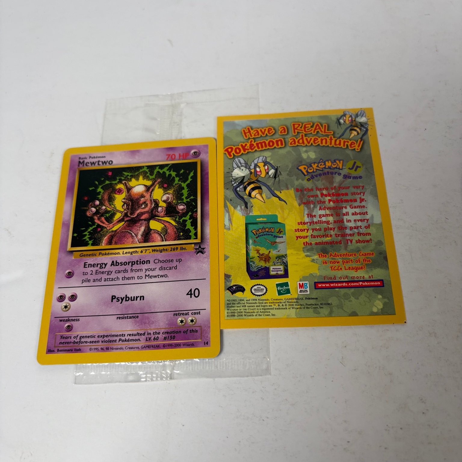 Pokemon Mewtwo Black Star Promo 14 WOTC LV.60 70HP Holo Rare Original 1999-2000