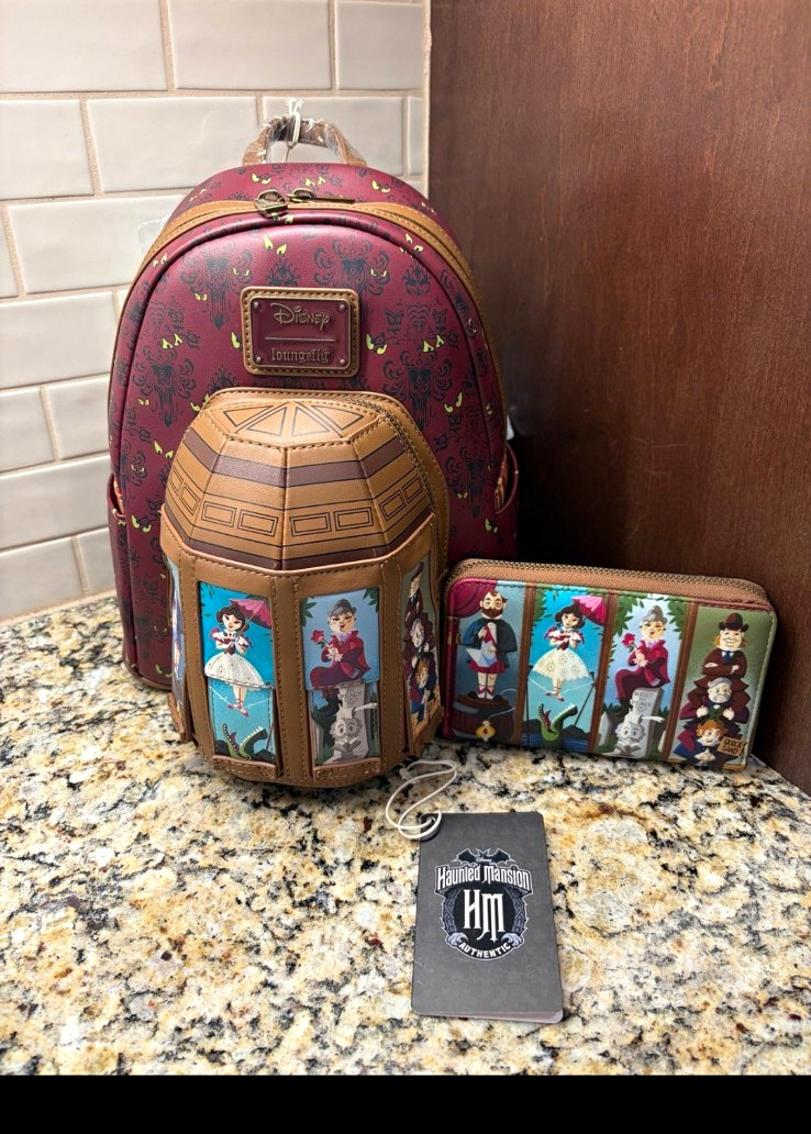 Loungefly Disney Haunted Mansion Mini Backpack & Matching Wallet Set