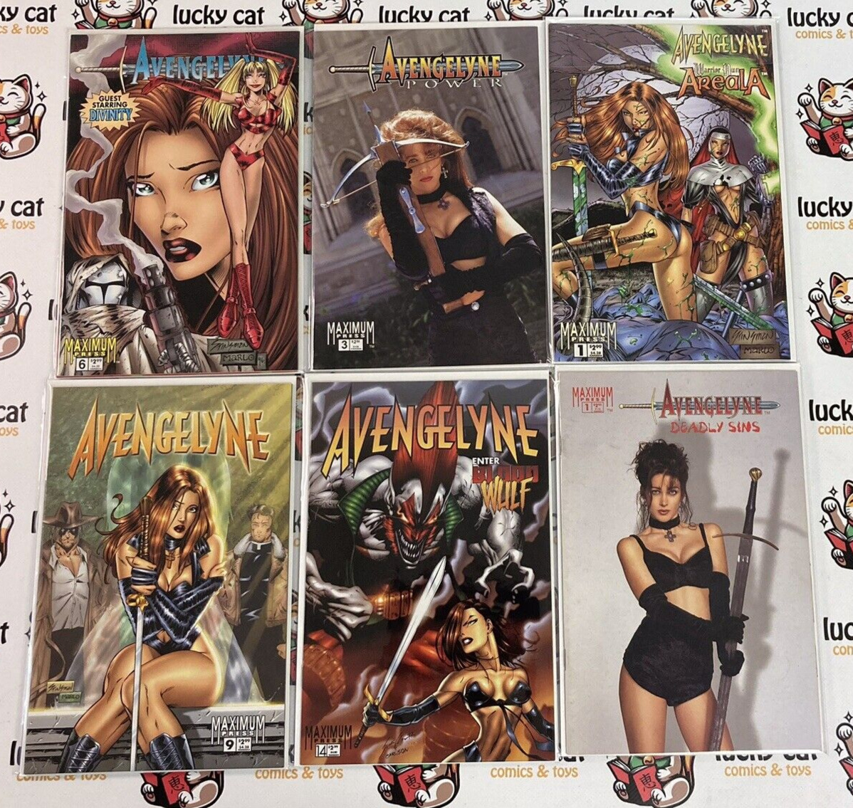 AVENGELYNE Titles Lot (1995) Maximum Press  13 comic LOT Photo Cover Variants