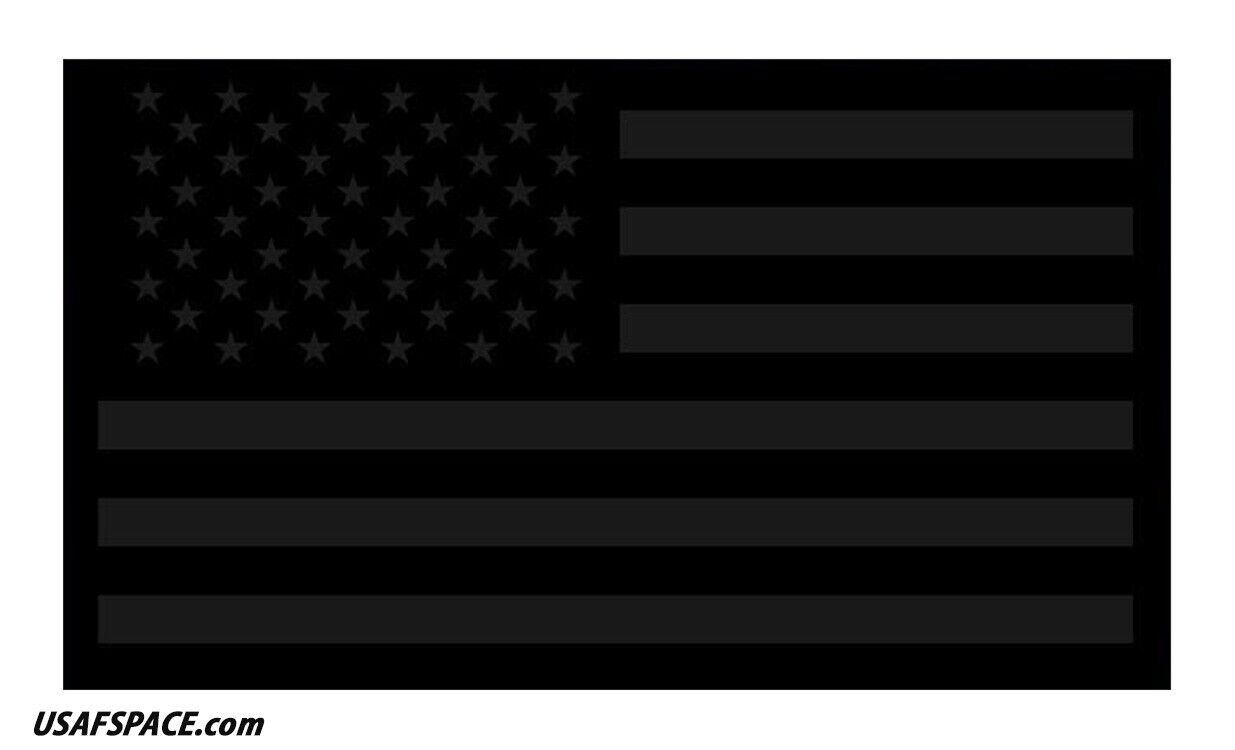 Authentic US MILITARY- IR -INFRARED REFLECTIVE- Forward-BLACK- US FLAG VEL PATCH